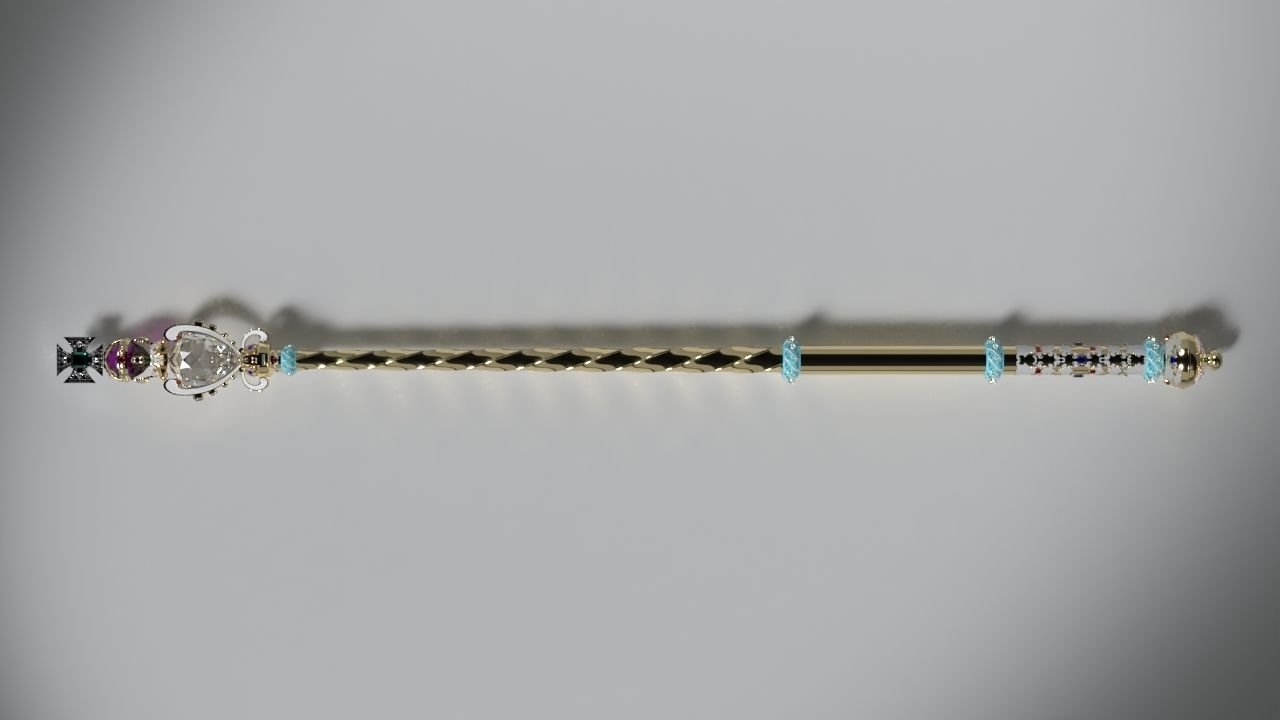 The Sovereigns Sceptre with Cross 3D model_20