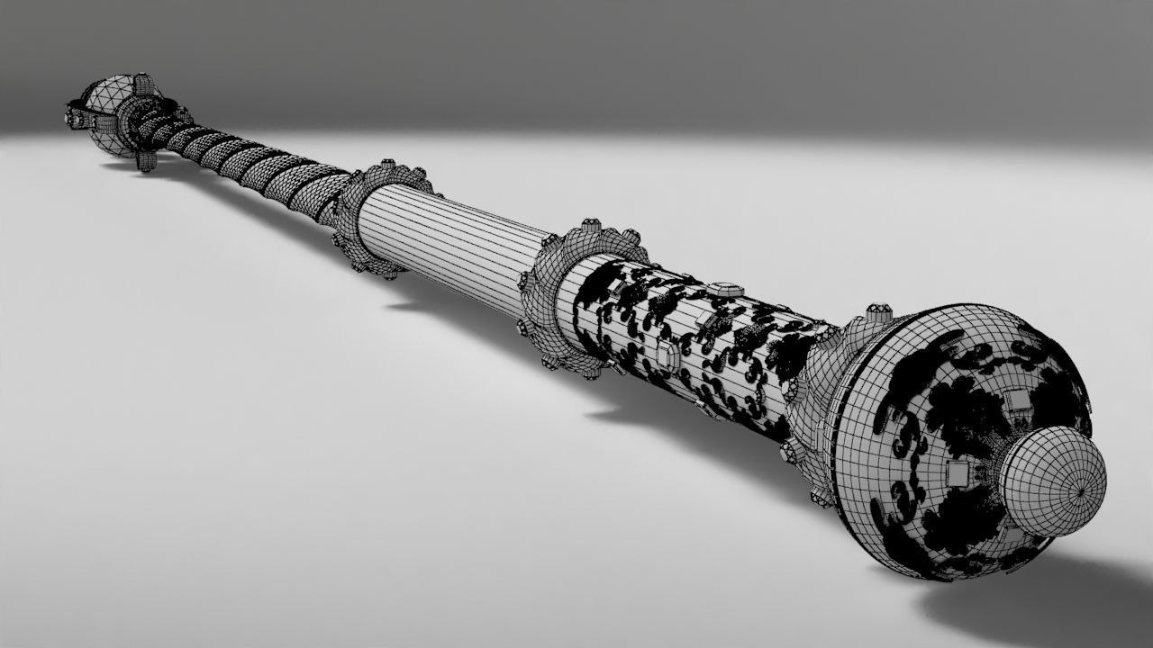 The Sovereigns Sceptre with Cross 3D model_7