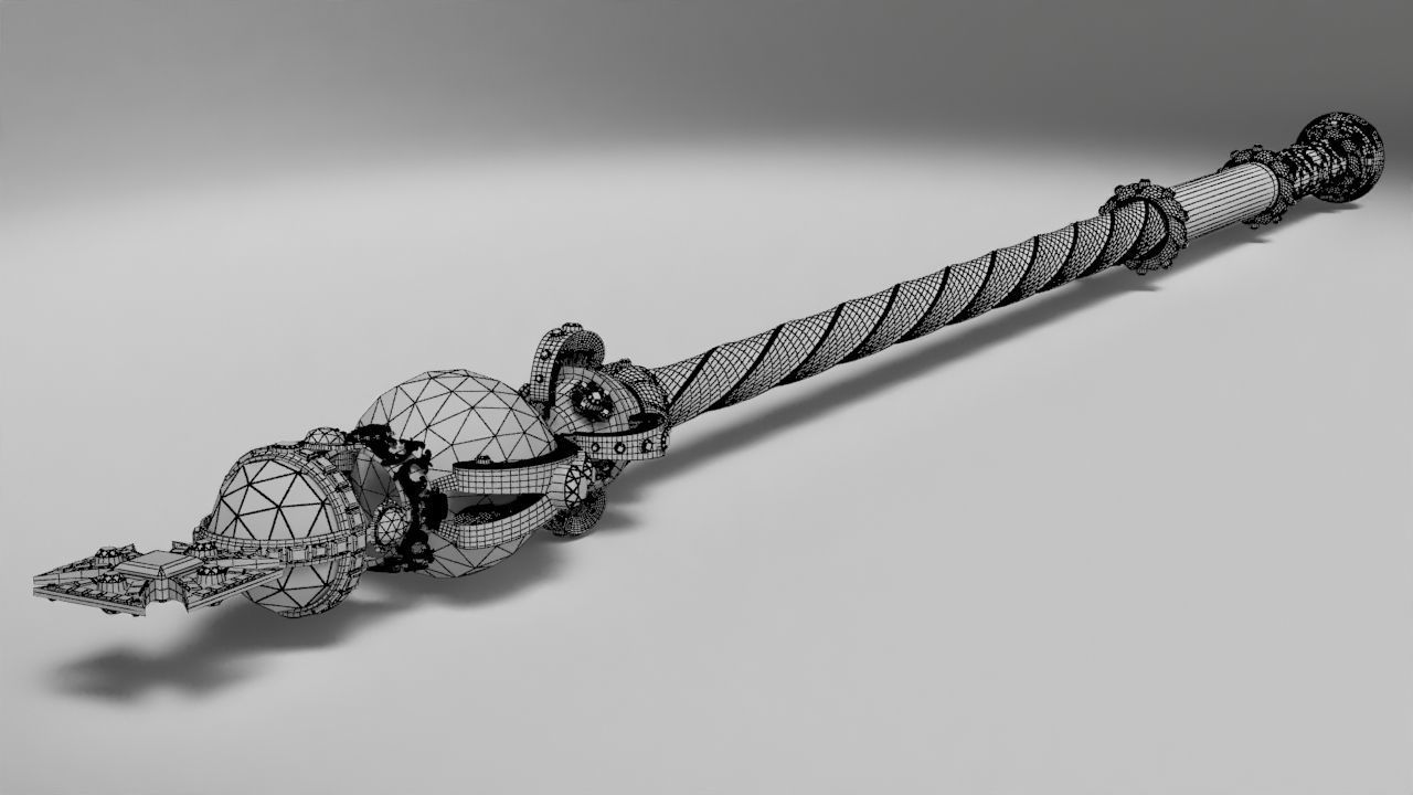 The Sovereigns Sceptre with Cross 3D model_5