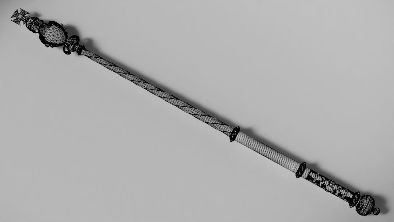 The Sovereigns Sceptre with Cross 3D model_1