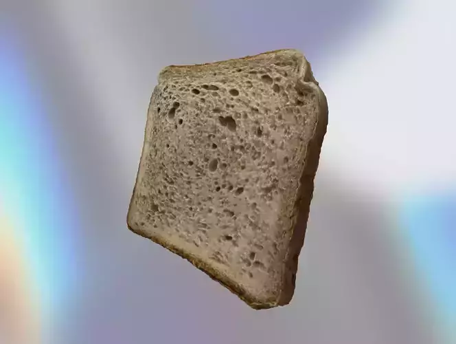 A slice of bread 3D model