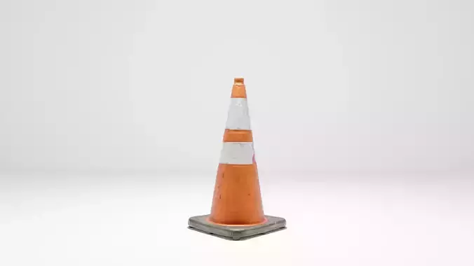 Traffic Cone  Low-poly 3D model