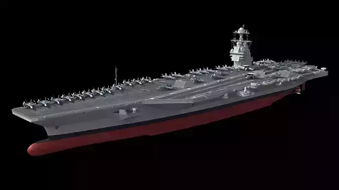 CVN-78 USS Gerald Ford Aircraft carrier 3D model