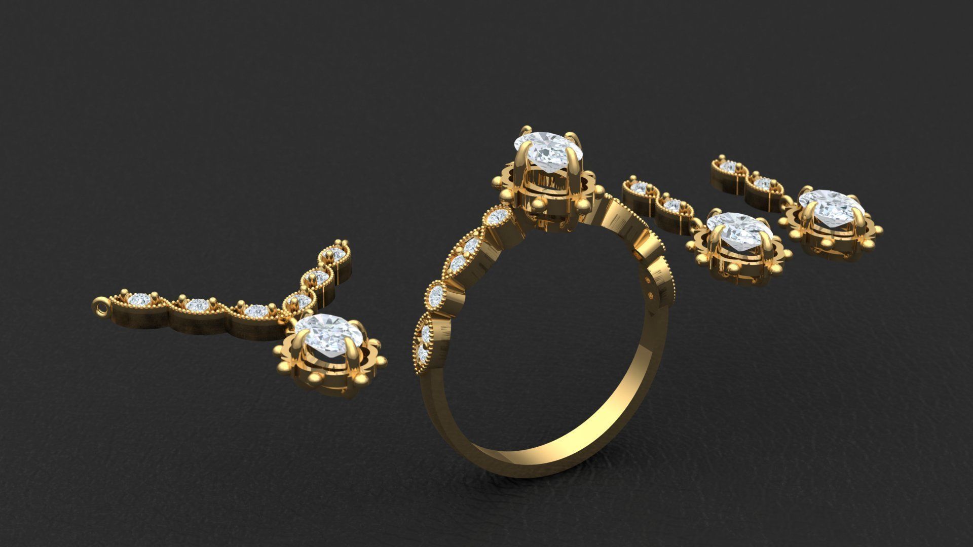 WOMAN ring 3D print model_2