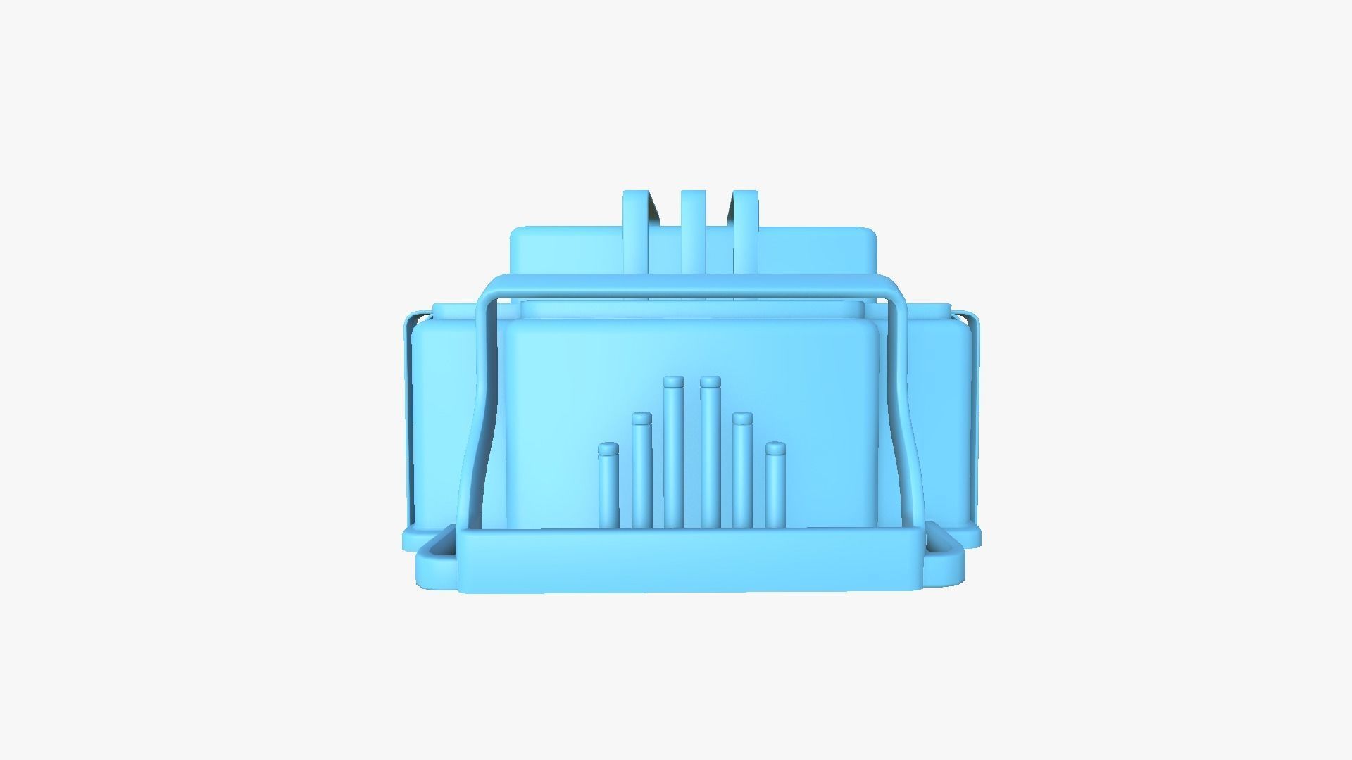 SciFi Bank A01 White Blue - Sci Fi Exterior Design Low-poly 3D model_12