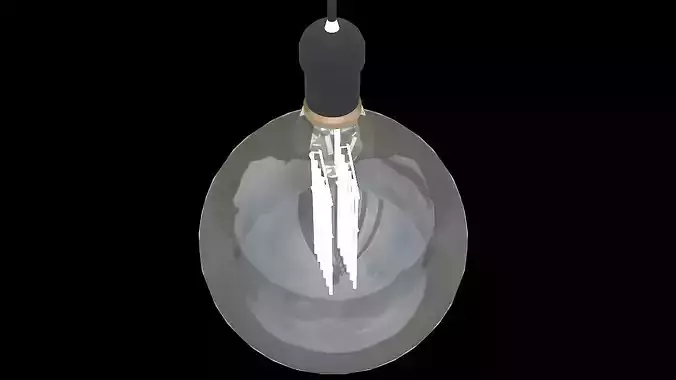 vintage hanging single bulb 3D model