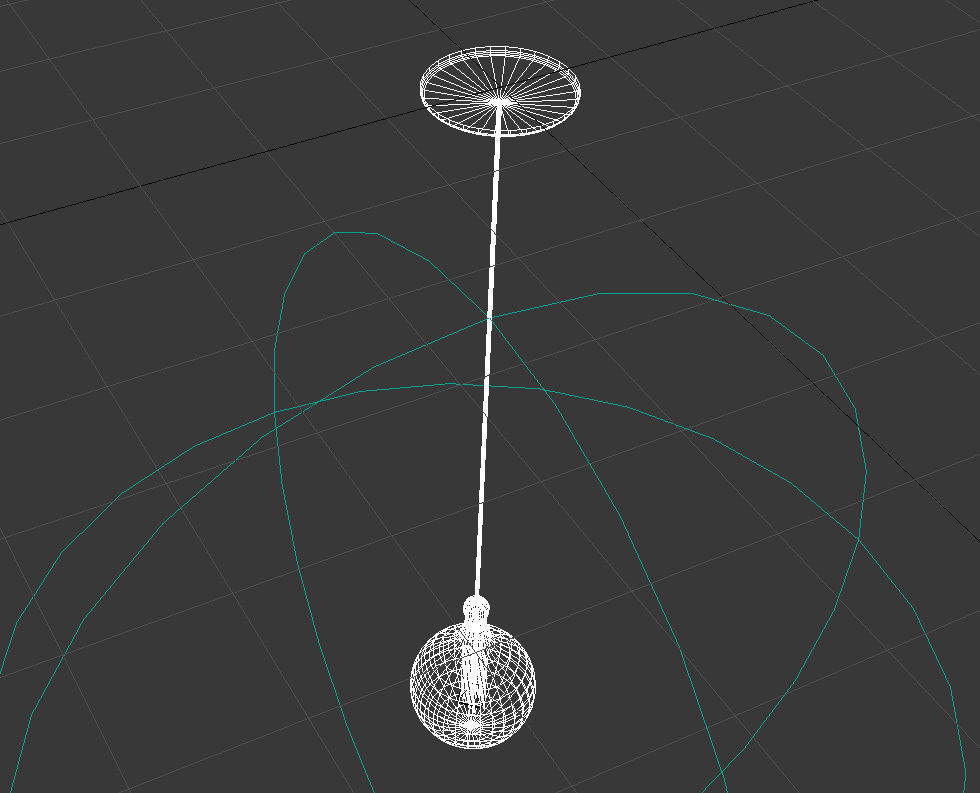 vintage hanging single bulb 3D model_10