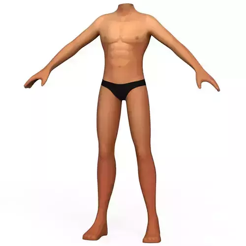 Little Boy Body Base Mesh