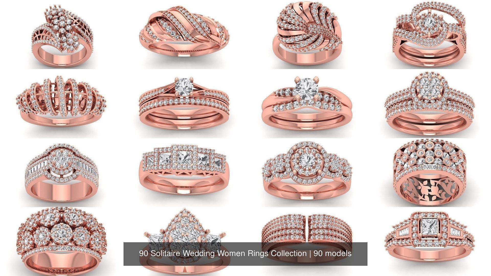 90 Solitaire Wedding Women Rings Collection _13