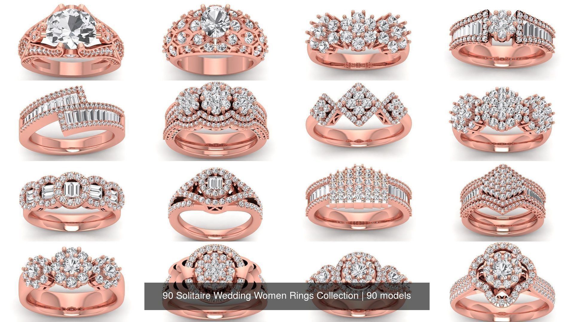 90 Solitaire Wedding Women Rings Collection _6