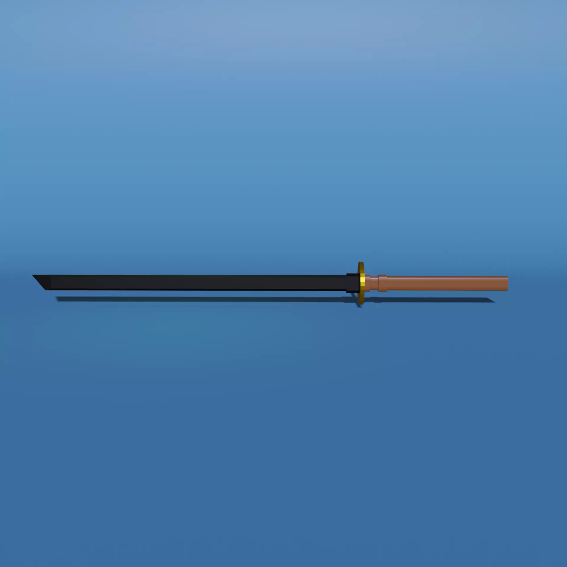 Simple Samurai Sword - Katana Free low-poly 3D model_0