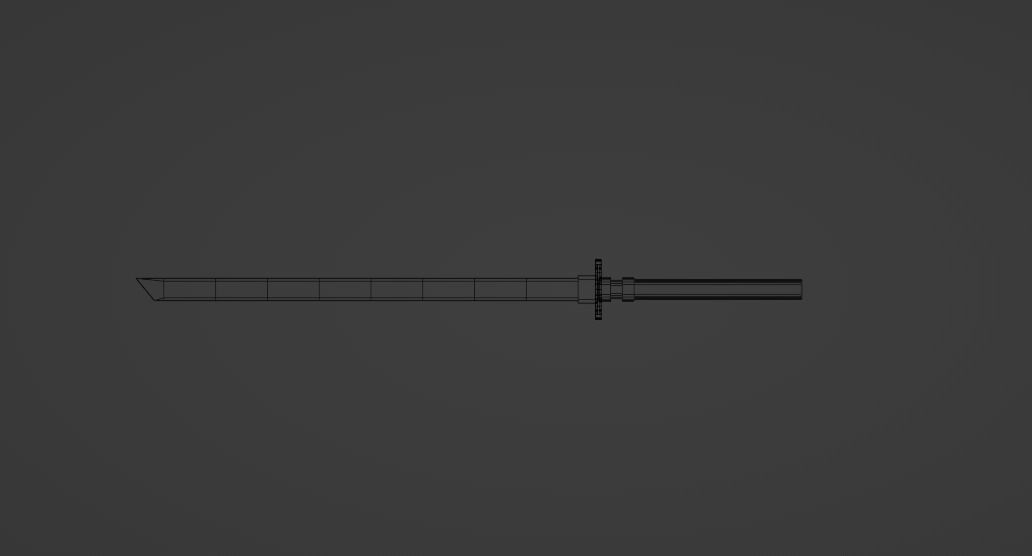 Simple Samurai Sword - Katana Free low-poly 3D model_5
