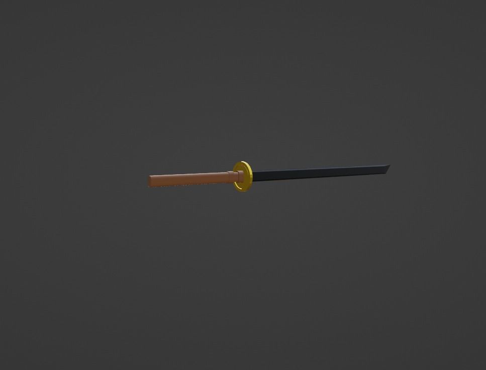 Simple Samurai Sword - Katana Free low-poly 3D model_3