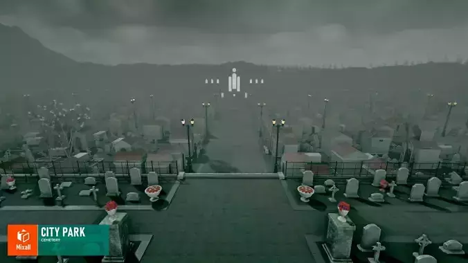 City park - cemetery 3D model