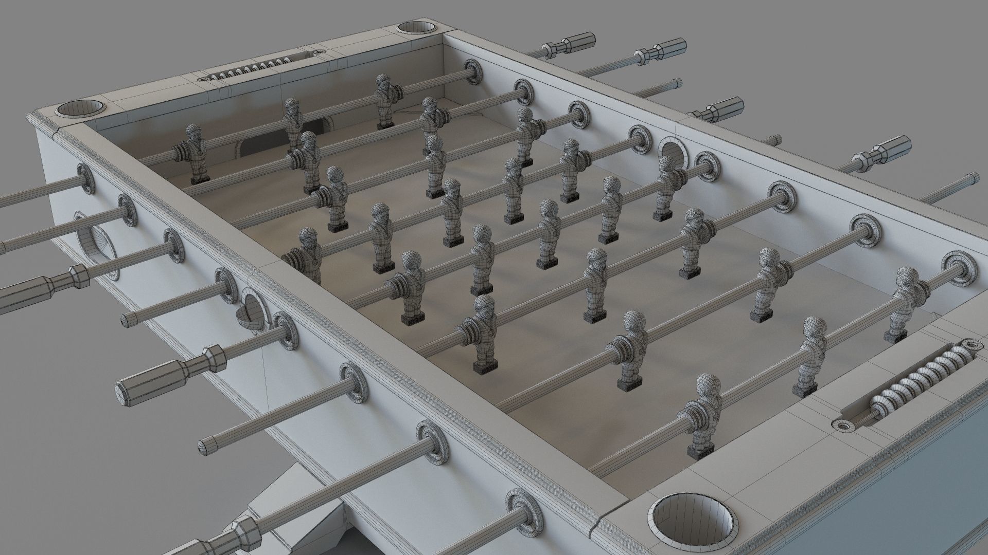 Montecito 55-in Premium Competition Foosball Table 3D model_8