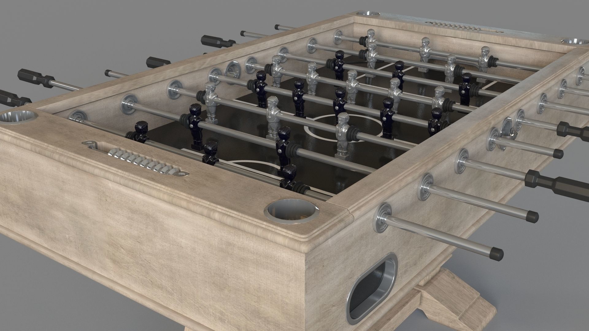 Montecito 55-in Premium Competition Foosball Table 3D model_3