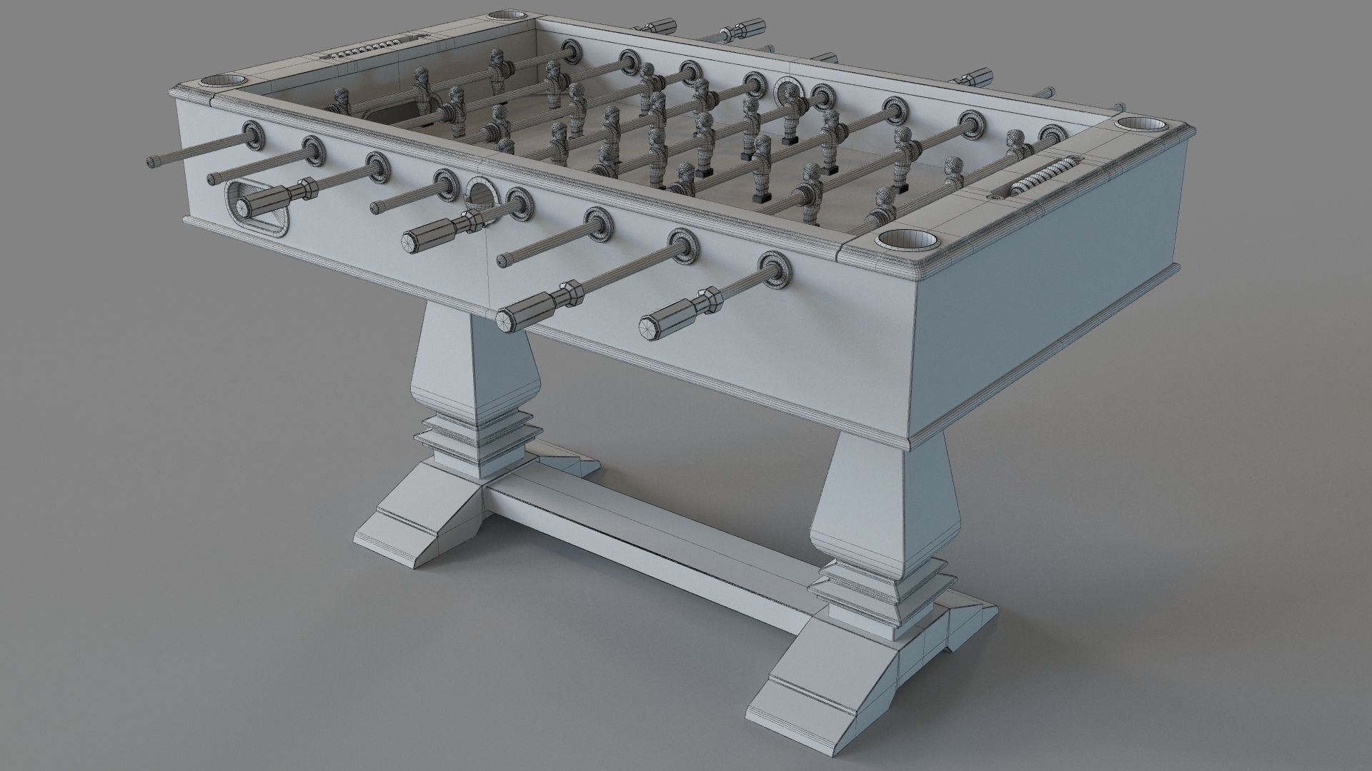 Montecito 55-in Premium Competition Foosball Table 3D model_7