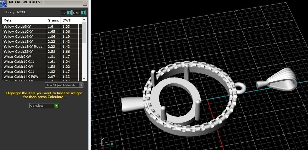 Pendant Model 2372 3D print model_6
