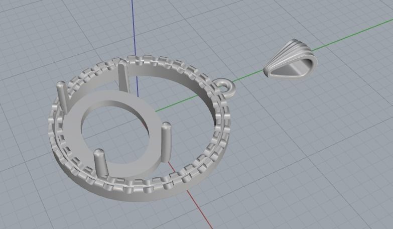 Pendant Model 2372 3D print model_2