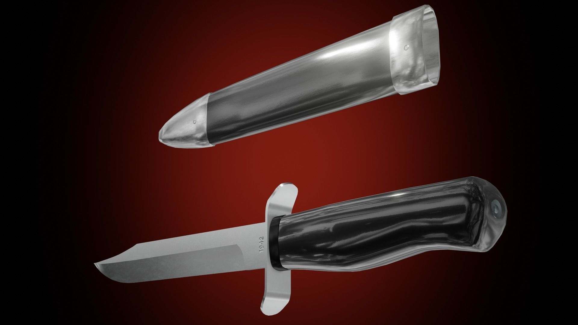 NR-40 knife PBR game ready Low-poly 3D model_5