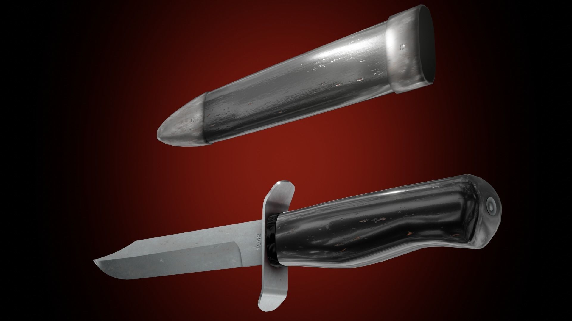 NR-40 knife PBR game ready Low-poly 3D model_4