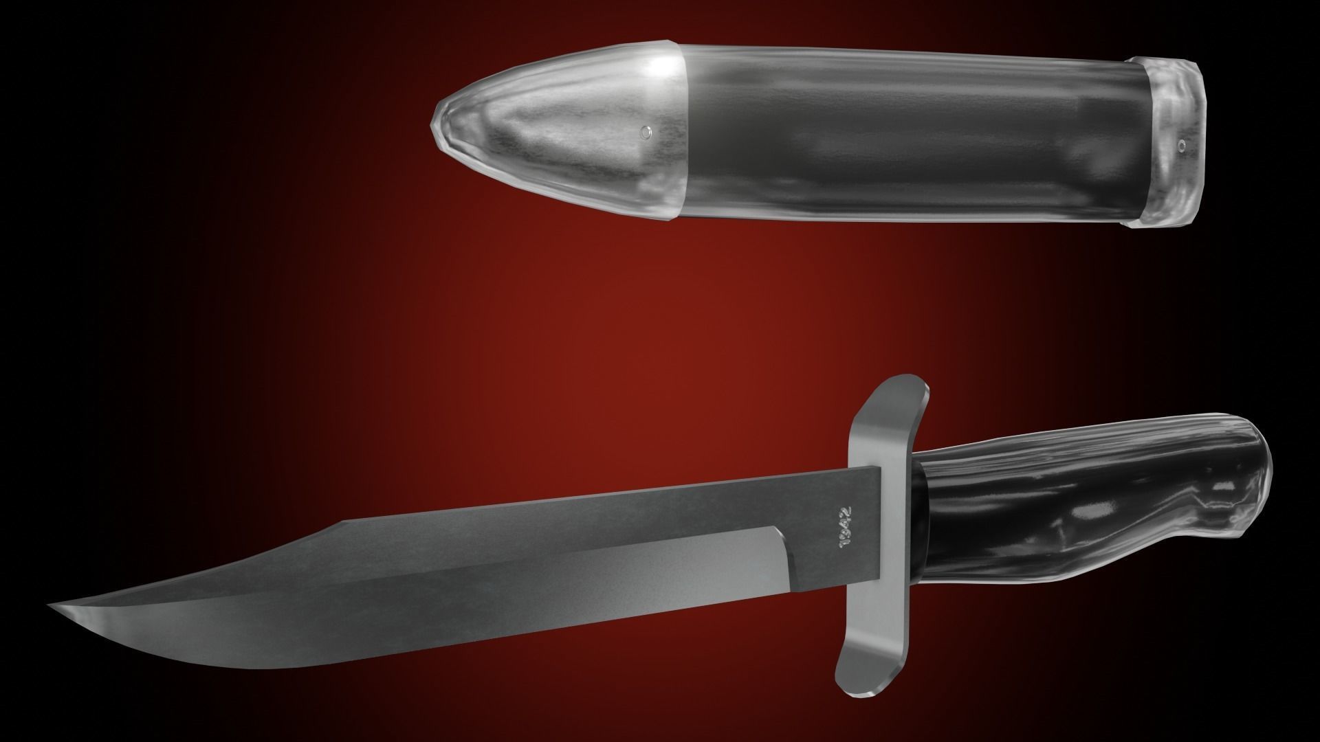 NR-40 knife PBR game ready Low-poly 3D model_3