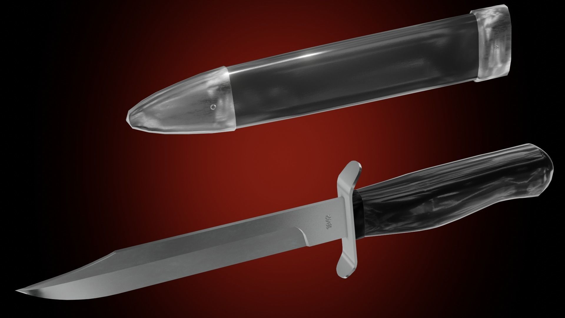 NR-40 knife PBR game ready Low-poly 3D model_9