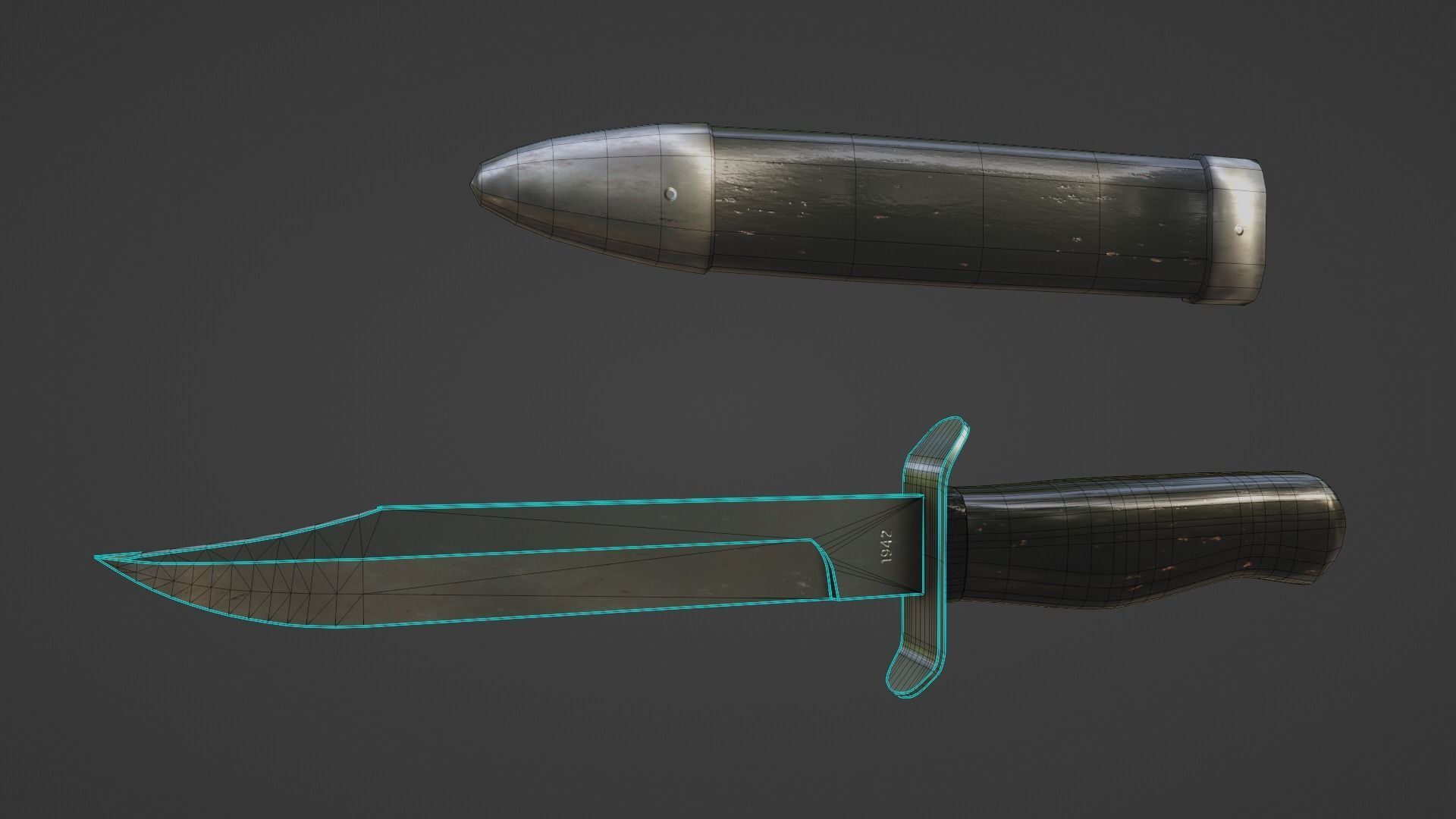 NR-40 knife PBR game ready Low-poly 3D model_10