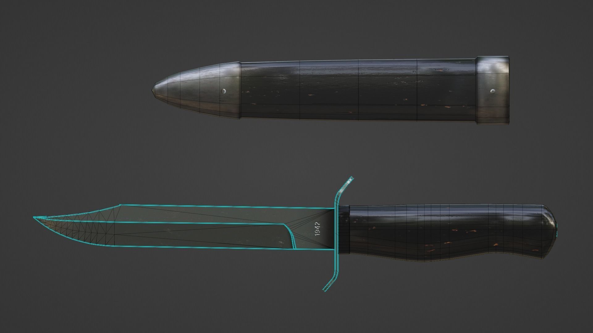NR-40 knife PBR game ready Low-poly 3D model_11