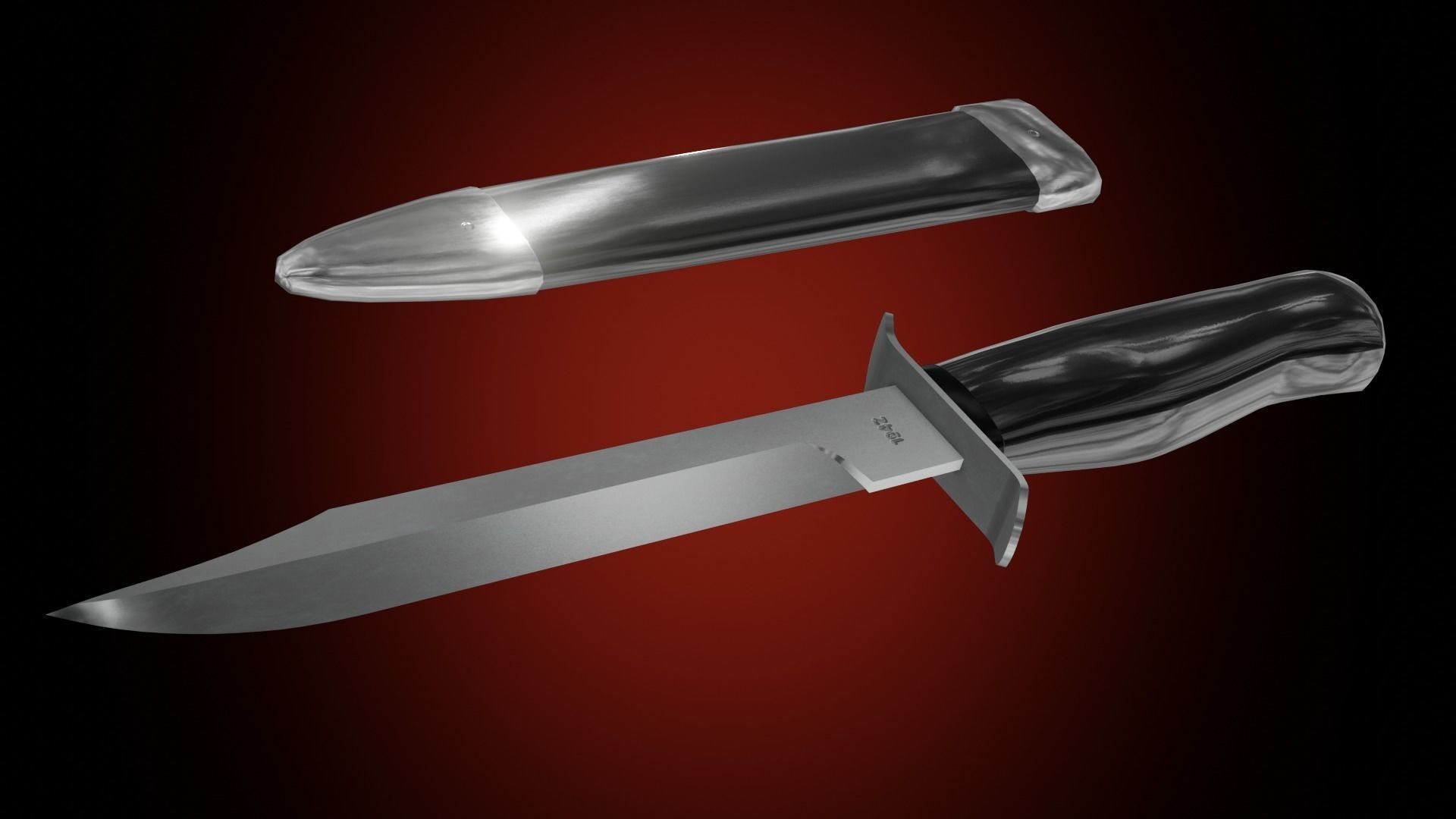 NR-40 knife PBR game ready Low-poly 3D model_7