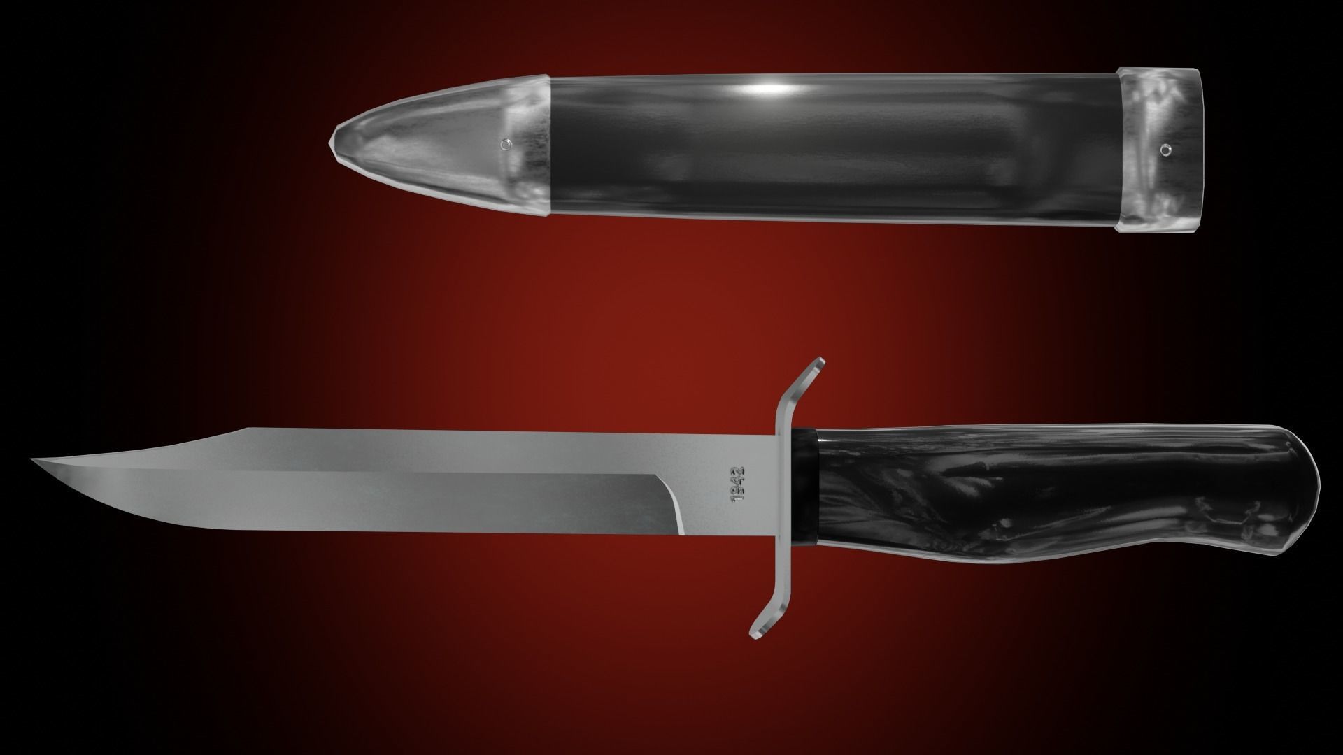 NR-40 knife PBR game ready Low-poly 3D model_1