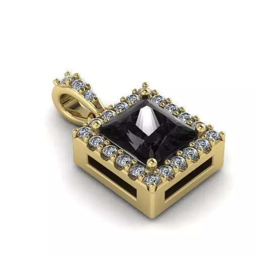 Pendant square Model 2366 3D print model_0