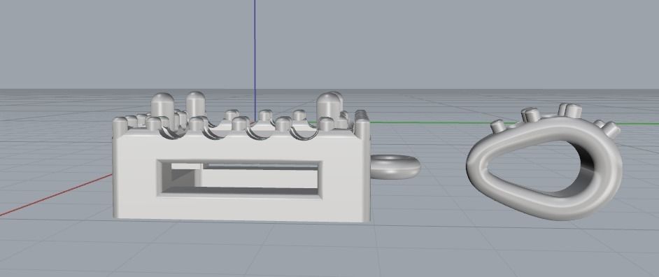 Pendant square Model 2366 3D print model_3