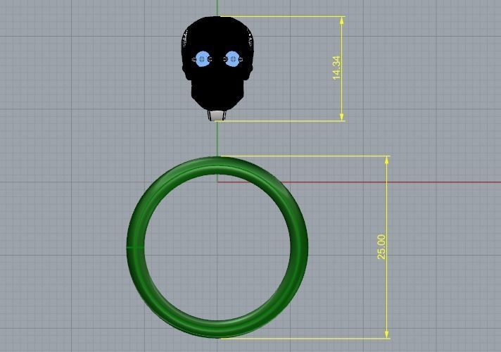 Skull pendant Model 2363 3D print model_6