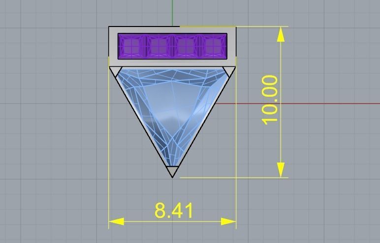 Triangle pendant Model 2357 3D print model_6
