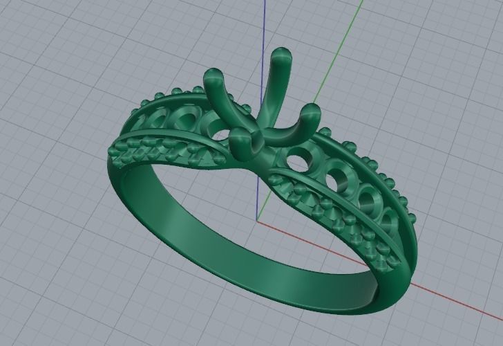 Soliter ring Model 2352 3D print model_2