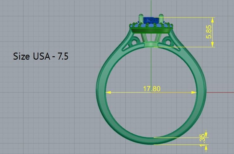 Soliter ring Model 2346 3D print model_6