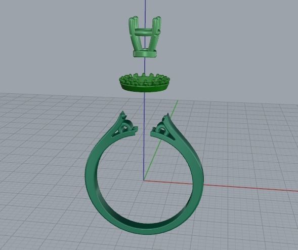 Soliter ring Model 2346 3D print model_3