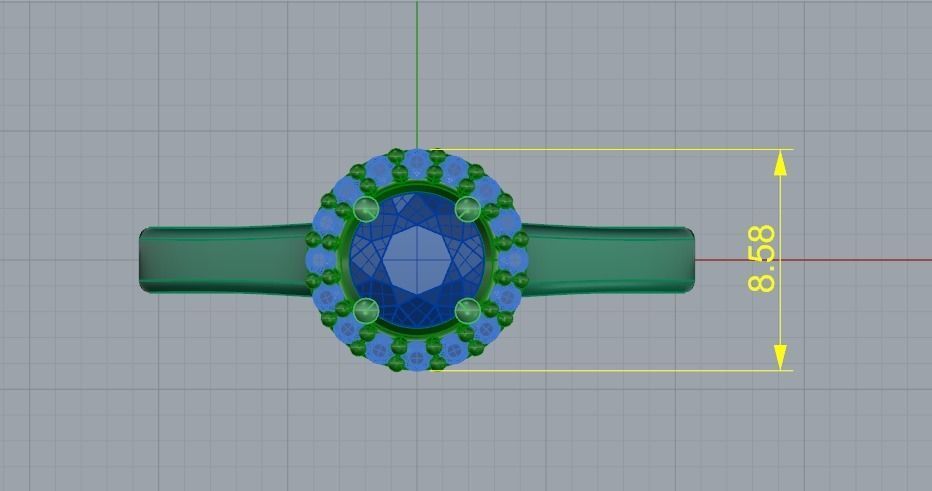Soliter ring Model 2346 3D print model_7