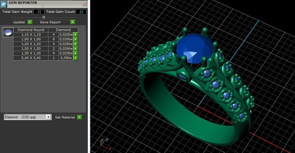 Soliter ring size 6 Model 2345 3D print model_9