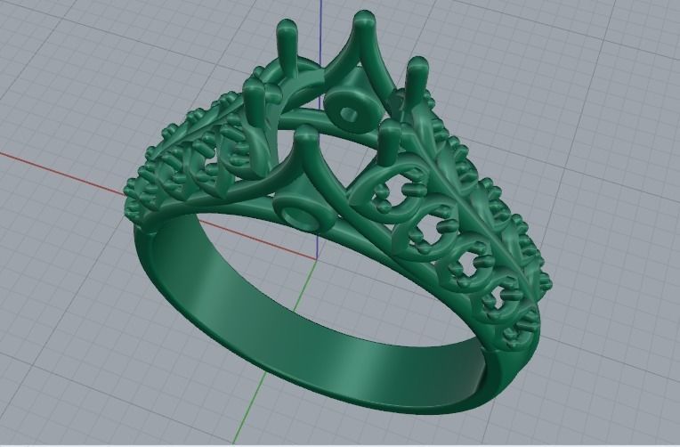 Soliter ring size 6 Model 2345 3D print model_2