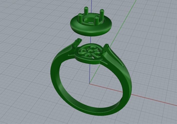 Soliter ring size 9 Model 2344 3D print model_2
