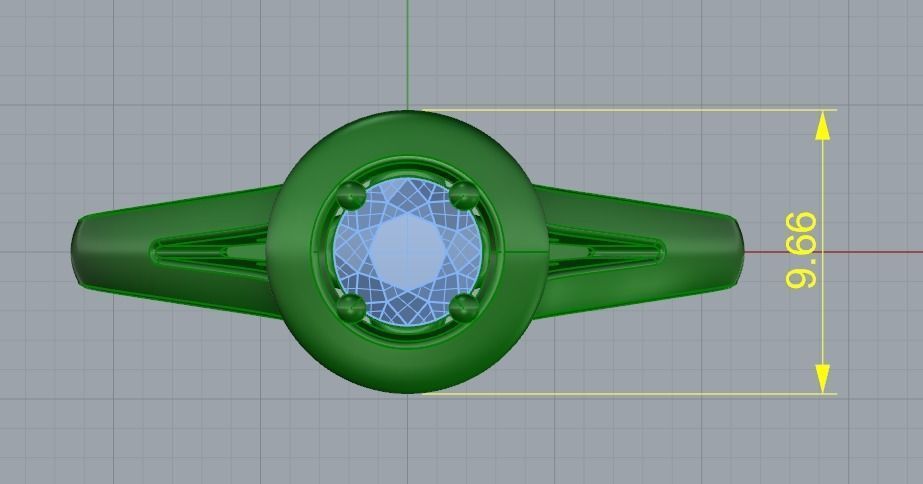 Soliter ring size 9 Model 2344 3D print model_8