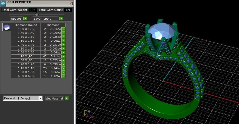 Soliter ring size 8 Model 2343 3D print model_9