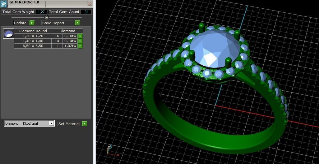 Soliter ring size 7 Model 2339 3D print model_8