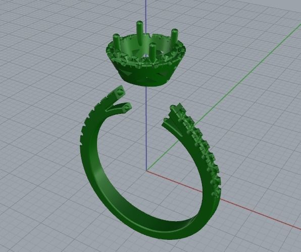 Soliter ring size 7 Model 2339 3D print model_1