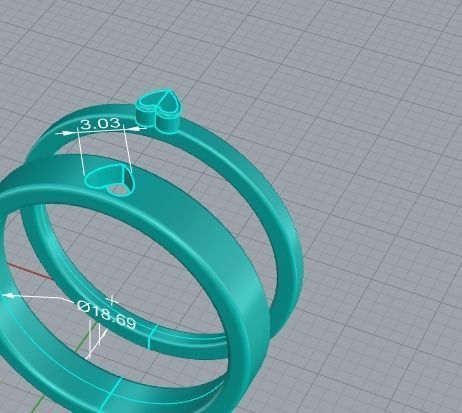 210713 R couple of rings with little hearts 3D print model_13
