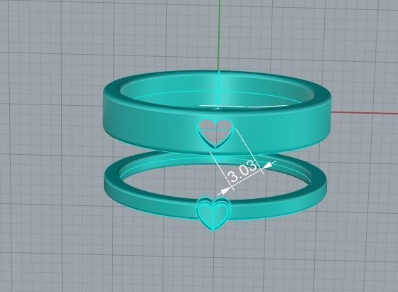 210713 R couple of rings with little hearts 3D print model_19