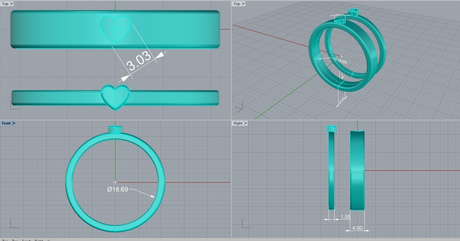 210713 R couple of rings with little hearts 3D print model_22