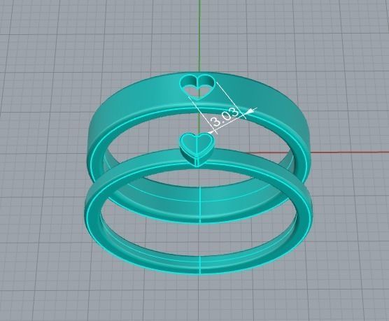 210713 R couple of rings with little hearts 3D print model_18